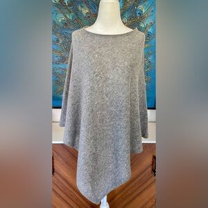 NWOT RACHEL ZOE 100% Cashmere Poncho | One Size  | Medium Gray